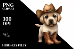 Watercolor Labrador Retriever Baby Boots|Cartoon Art Product Image 1