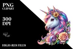 Colorful Baby Unicorn in Buenos Aires Street PNG Product Image 1