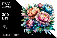Pastel Peonies, Transparent PNG Product Image 2