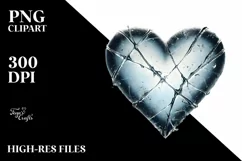 Simple Distressed Heart Made of PNG Product Image 2