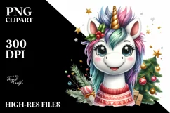 Unicorn with Punk Haircut PNG Product Image 2