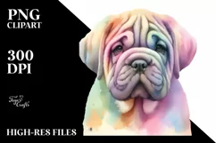 Watercolor Mastiff Illustration | Sublimation Clipart Product Image 1