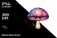 Magical Celestial Mushroom Tarot, PNG Product Image 2