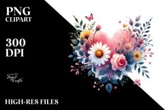 Heart Paintbrush Style, Digital Painting PNG Product Image 2