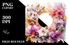 Vibrant Abstract Frame with Orchid Foil Product Image 2