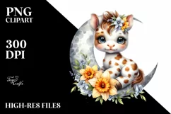 Colorful Baby Unicorn Clipart Product Image 3