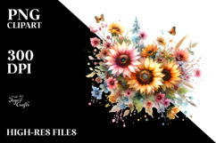 Colorful Sunflower, PNG Product Image 2