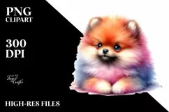 Cute Pomeranian Clipart PNG Product Image 3