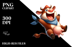 Silly Cartoon Bear with Bandana, Transparent PNG Product Image 2