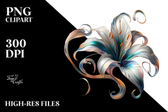 Abstract Glossy Lily PNG Product Image 2