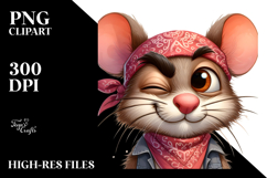 Sarcastic Mouse with Bandana, PNG Product Image 2