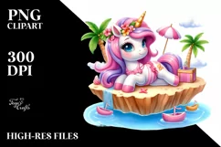 Beachwear Unicorn from Floating Island | Sublimation | Product Image 3