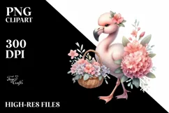 Baby Flamingo Rhododendron Clipart Product Image 3