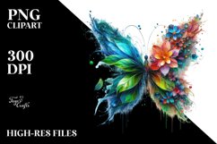 Abstract Vibrant Butterfly PNG Product Image 3
