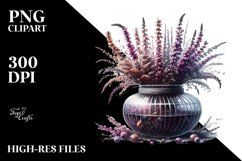 Artistic Jar with Large Heather Product Image 1