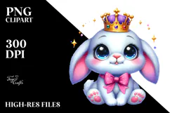 Goofy Cute Baby Bunny, PNG Product Image 2