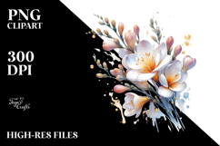 Freesia Material Watercolor Splash PNG Product Image 2