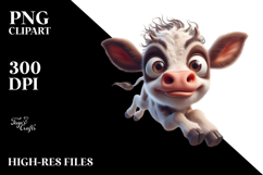 Baby Calf with Comically Large Udder PNG Product Image 2