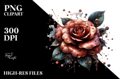 Abstract Glossy Camellia PNG Product Image 2