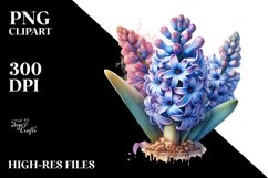 Detailed Hyacinth Stained Sublimation Clipart Product Image 3