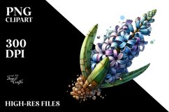 Detailed Hyacinth Stained Sublimation Clipart Product Image 3