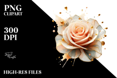 Rose Watercolor Splash PNG Product Image 2