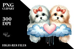Havanese Heart View from Behind PNG Product Image 2