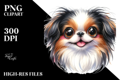 Cute Japanese Chin with Big Eyes PNG Product Image 2