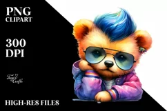 Baby Bear with Cool Haircut PNG Product Image 1
