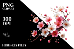 Cherry Blossom with Material, Transparent PNG Product Image 2