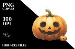 Jack-o'-lantern Caricature for Holidays, PNG Product Image 2