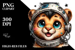 Energetic Lion with Punk Look, Transparent PNG Product Image 2