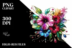 Watercolor Luxury Flower Splash Clipart Product Image 3