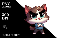 Comic Cartoon Kitten with Sassy Smirk Product Image 2