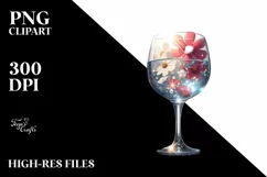 Artistic Jar Filled with Cosmos and Flowers | Sublimation Product Image 3