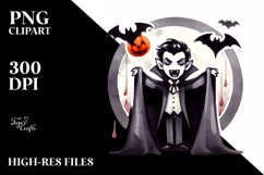 colorful,Vampire, Watercolor PNG Product Image 1