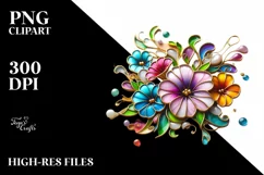 Watercolor Luxury Flower Splash Clipart Product Image 3
