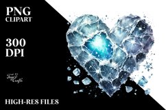 Icy Ice Heart PNG Product Image 2