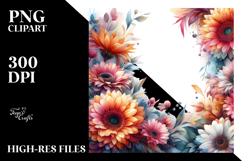 Vibrant Abstract Frame with Gerbera Product Image 2