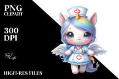 Pastel Baby Unicorn Dressed as Nurse Product Image 2