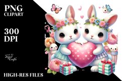 Baby Bunny Heart PNG Product Image 2