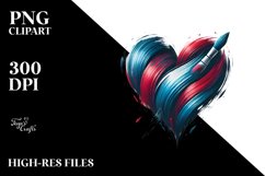 Paint Brush Style Heart Product Image 2