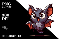 Silly Bat Jumping, High-Res PNG Product Image 2