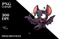Silly Bat Jumping, High-Res PNG Product Image 2