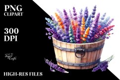 Vibrant Wooden Recipient Filled with Lavender Product Image 1