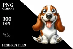 Crazy Looking Basset Hound with Popping Eyes | Sublimation | Product Image 1