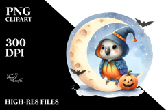 Cute Halloween Baby Parrot PNG Product Image 2