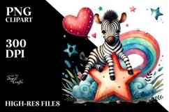 Adorned Baby Zebra PNG Product Image 2