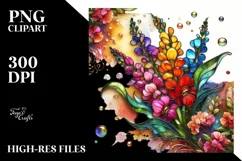 Watercolor Luxury Flower Splash Clipart Product Image 1