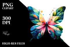 Abstract Vibrant Butterfly PNG Product Image 3